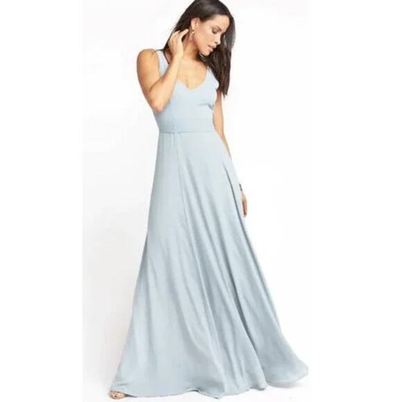 Show Me Your MuMu Dresses & Skirts - Show Me Your Mumu Jenn Formal Maxi Dress in Silver Sage Crisp Sleeveless Size S
